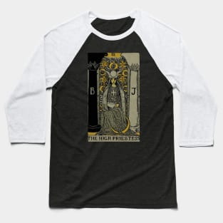 The High Priestess Tarot Card Baseball T-Shirt